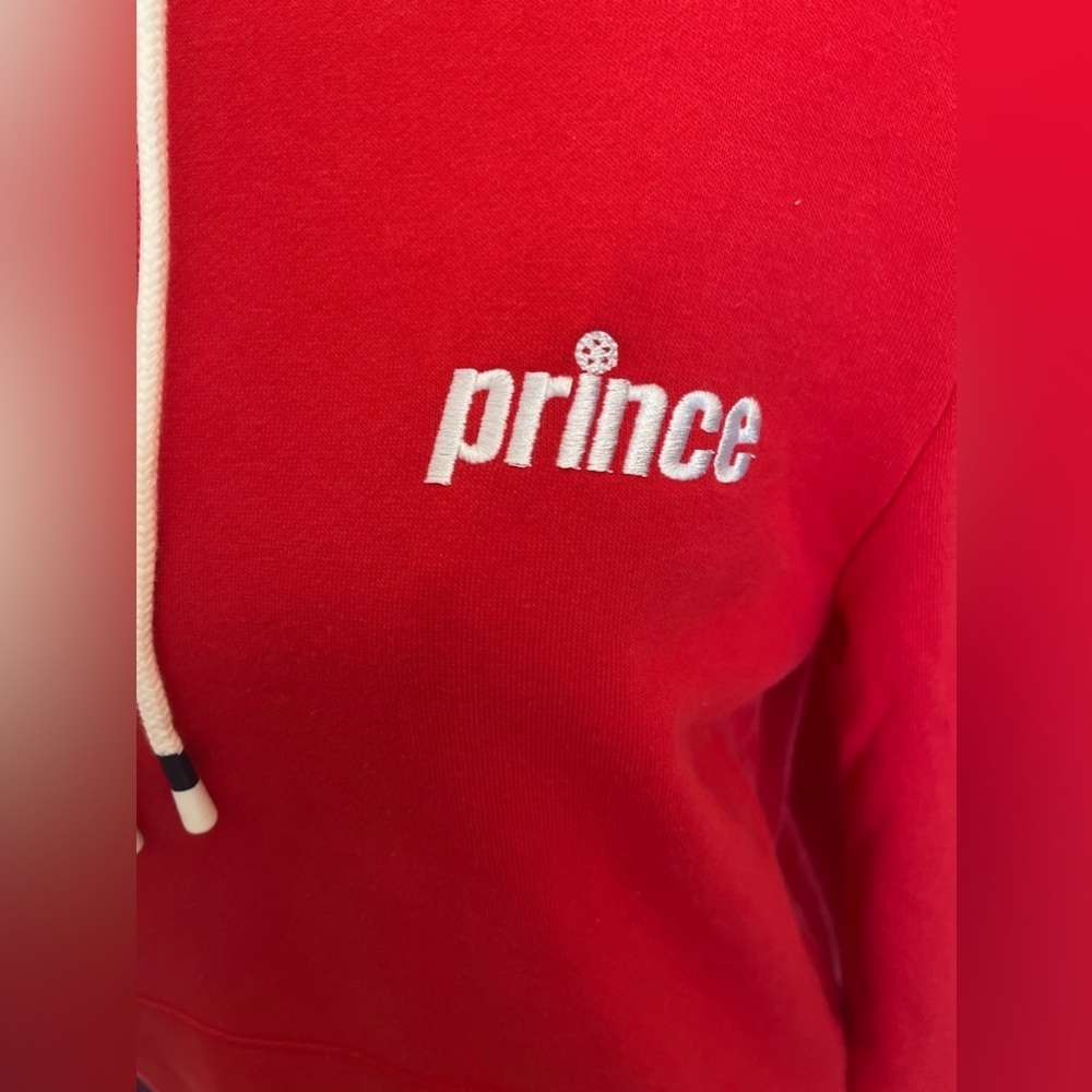 Prince Pickleball Men's Fleece Hooded Pullover
Sweatshirt - Red Size small - Picture 2 of 2
